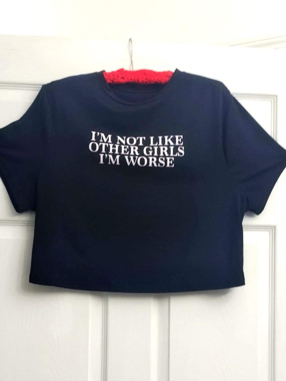 Shein Crop Top Graphic Tee Plus Size I’m Not Like Other Girls I’m Worse